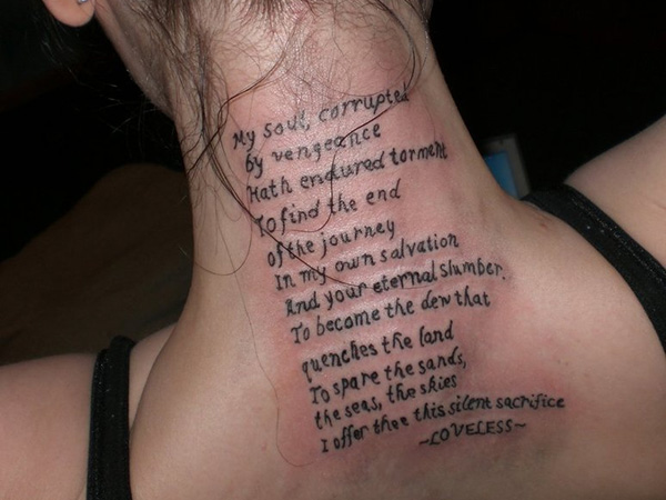 Silent Sacrifice Quote Tattoo