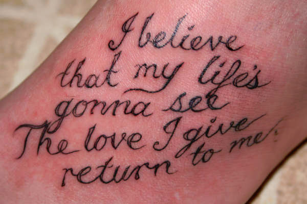 I Believe Tattoo Quote