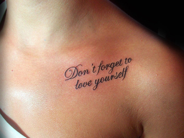 Tatouage citation amour de soi