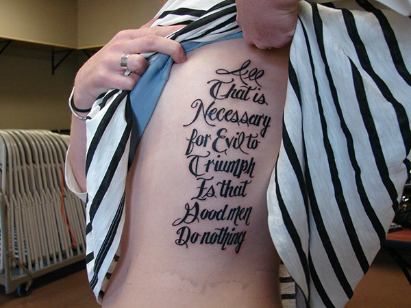 Success Quote 100 Tattoo