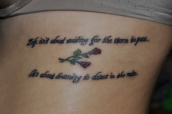 Citation de tatouage de danse sous la pluie