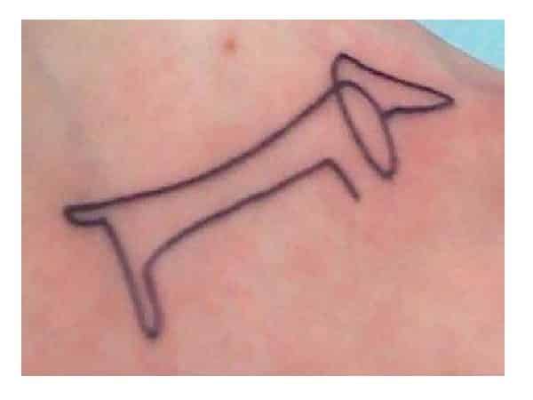 Simple Dachshund Arm Tattoo