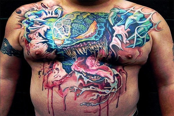 Venom Chest Tattoo