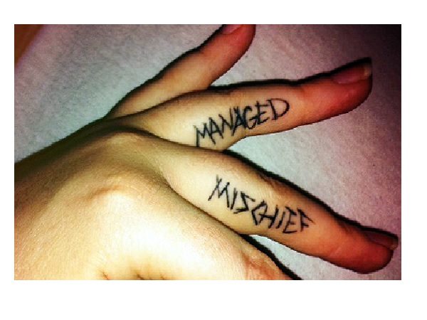 Mischief Managed Finger Tattoo