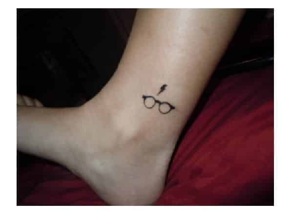 Γυαλιά οράσεως Harry Potter και Lightning Bolt Tiny Ankle Tattoo