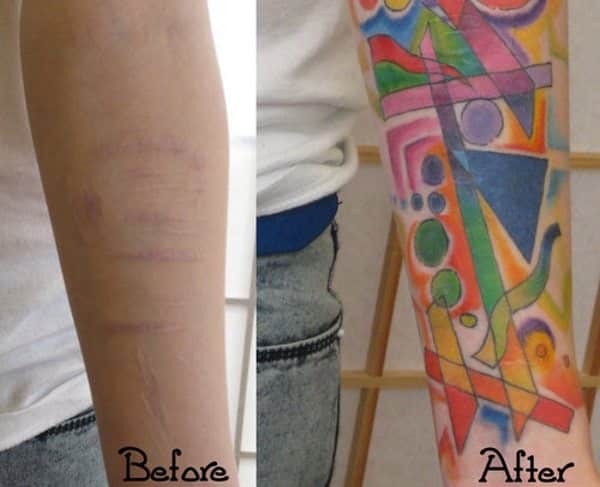 τατουάζ για να καλύψει ουλή αυτοτραυματισμού