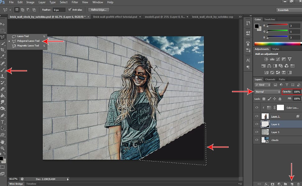 14 Tutoriel Graffiti sur le mur de briques étape par étape dans Photoshop