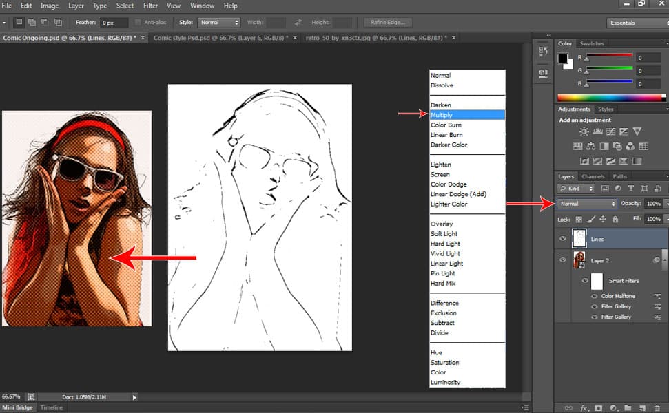 14 Tutoriel étape par étape sur les effets de bande dessinée de style bande dessinée dans Photoshop