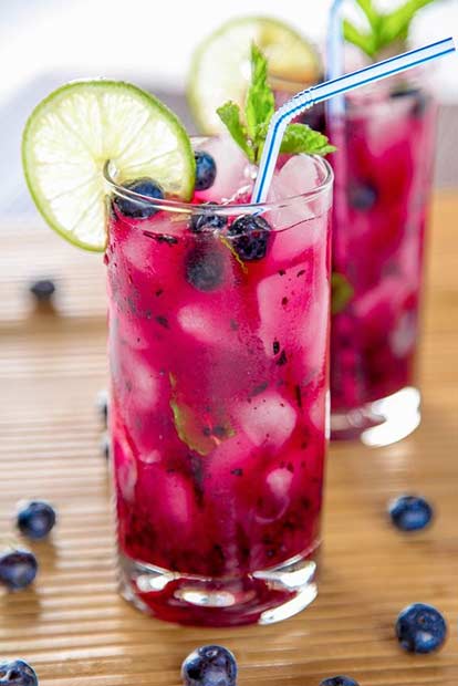 Blueberry Mojito Sweet Summer Cocktail