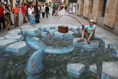 15 superbes œuvres à la craie de Julian Beever et Kurt Wenner