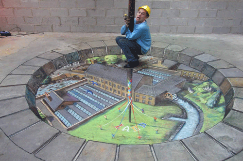 15 superbes œuvres à la craie de Julian Beever et Kurt Wenner