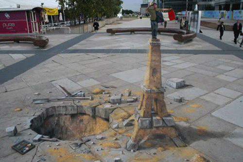 15 superbes œuvres à la craie de Julian Beever et Kurt Wenner