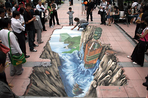 15 superbes œuvres à la craie de Julian Beever et Kurt Wenner