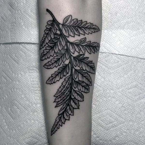tatouage-de-fougère-détaillé-avant-bras