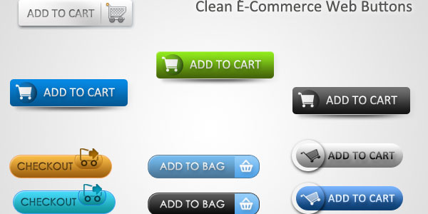 Nettoyer les boutons Web du commerce électronique