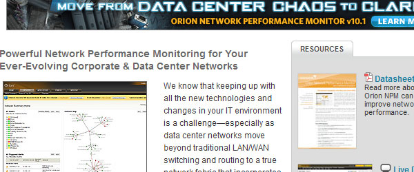 Solarwinds Orion Network Performance Monitor (NPM)