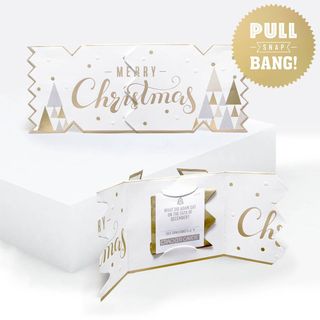 Paquet de six cartes de craquelins de Noël en aluminium de luxe