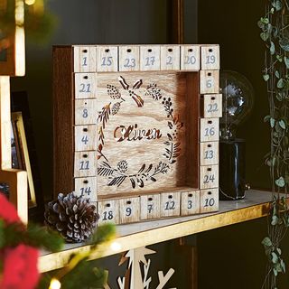 Εξατομικευμένο ξύλινο Advent Calendar Light Box