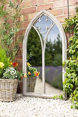 Miroir de jardin Fenêtre d'église Décoration extérieure effet pierre