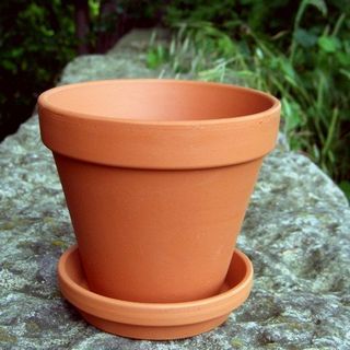 Pots de plantes en terre cuite avec soucoupes, lot de 10