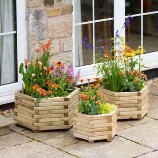 Marford Hexagonal Garden Planter, σετ 3