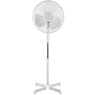 Ventilateur électrique blanc avec support réglable