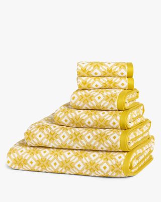 John Lewis & amp; Συνεργάτες Geo Diamond Towels, Mustard