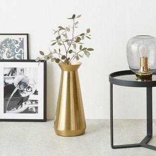 Beaumont Extra Large Conical Vase, Brushed Brass