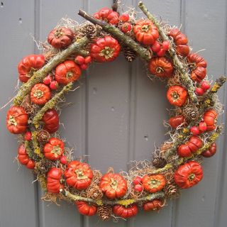 Couronne de citrouille d'Halloween d'automne