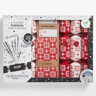 Pack de fête de luxe confettis craquelins de Noël éclatants, paquet de 6