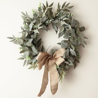 50cm Eucalyptus & Couronne de Noël de laurier