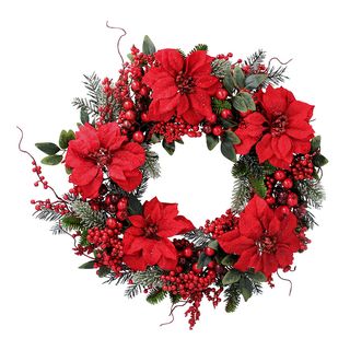 Poinsettia & Couronne de baies