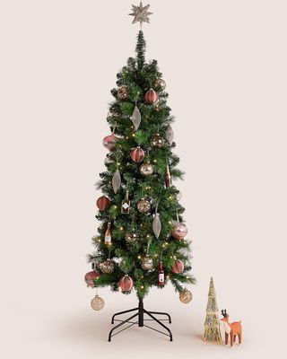 עץ חג המולד אורן דק בגודל 6ft