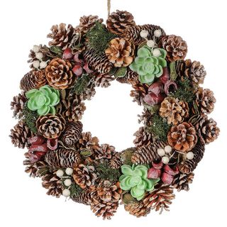 Couronne de Noël succulente de luxe personnalisée