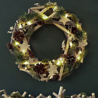 Couronne de Noël à LED Nuit étoilée