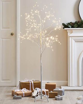 5ft White Twig Tree 270 Micro LED Lights