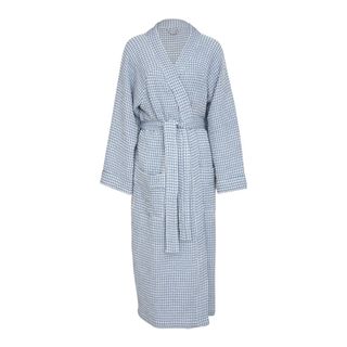 Misty Pure Cotton Waffle Robe Blue