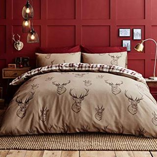 Catherine Lansfield Stag Easy Care Double Duvet Set Multi