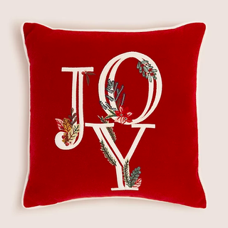 Coussin de Noël brodé Joy