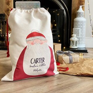 Sac cadeau personnalisé Little Helper du père Noël