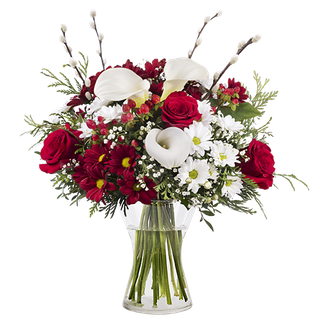 Bouquet Harmonie : Roses et Callas