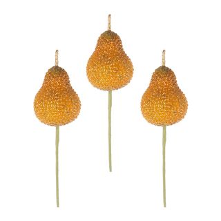 Beaded Artificial Pear Pick - Σετ 3