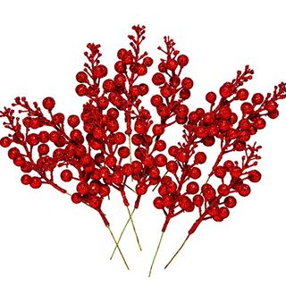 12Pcs Noël Glitter BerryStems