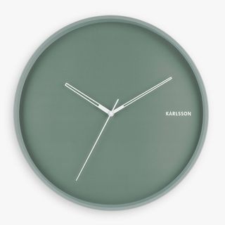 Horloge Murale Karlsson Hue Silent Sweep en Métal, 40 cm, Vert