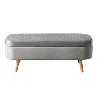 Indie Velvet Storage Ottoman