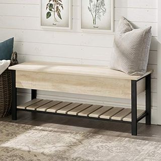 Banc de rangement rustique et moderne