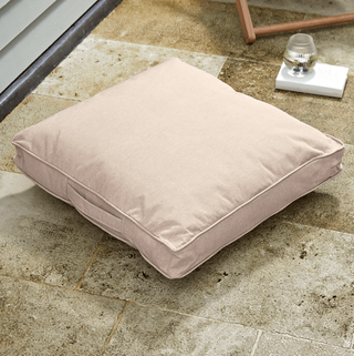 Coussin de Sol Carré Intérieur Extérieur - Blush Doux