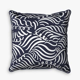 John Lewis & amp; Partners Waves Print Garden Cushion