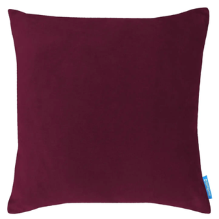 Coussin Velours Lin - Prune