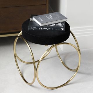 Tabouret à créoles en velours de luxe